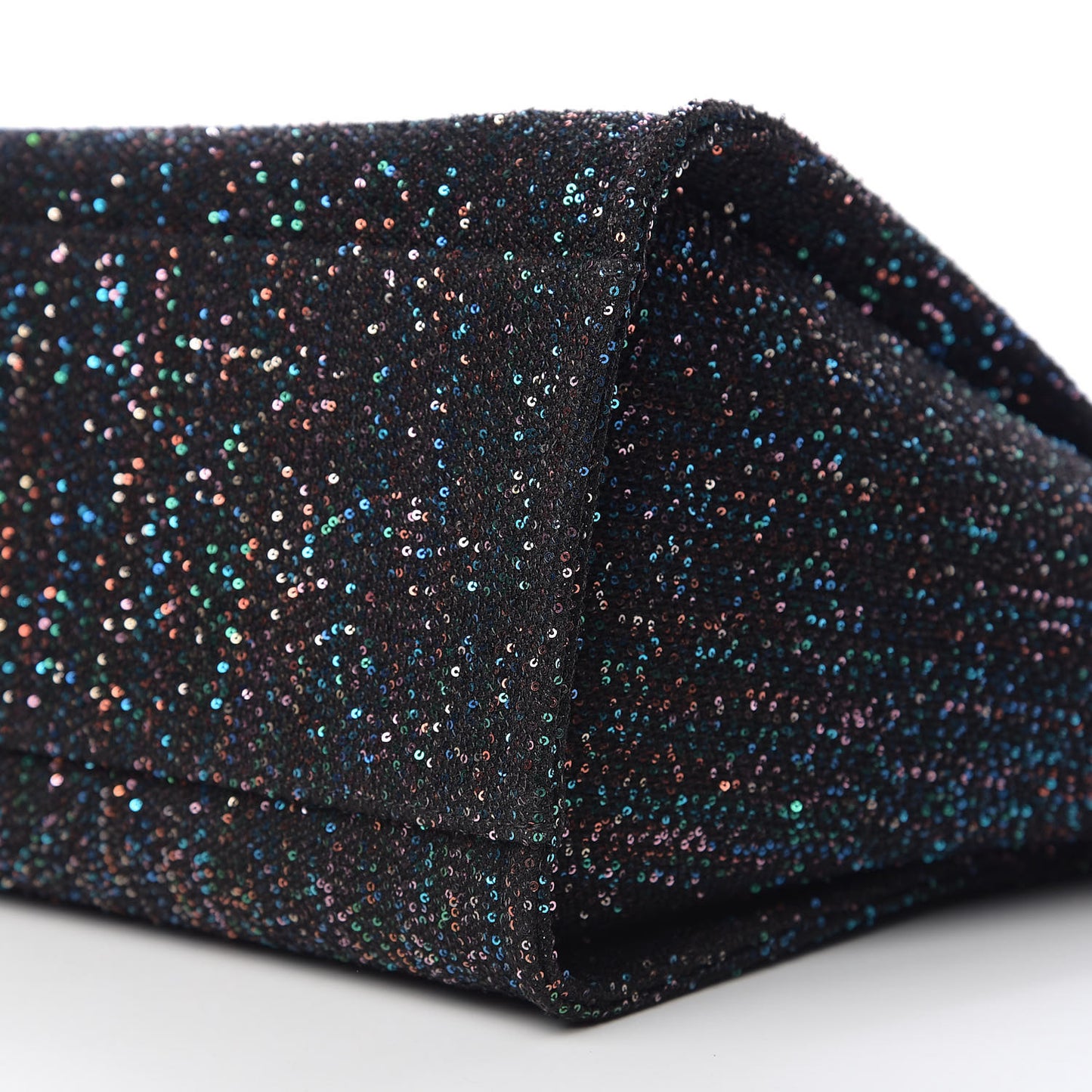 Calfskin Sequin Medium Deauville Tote Black