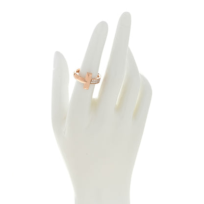 Tiffany 18K Rose Gold Diamond T T1 Ring 52 6 2 of 5