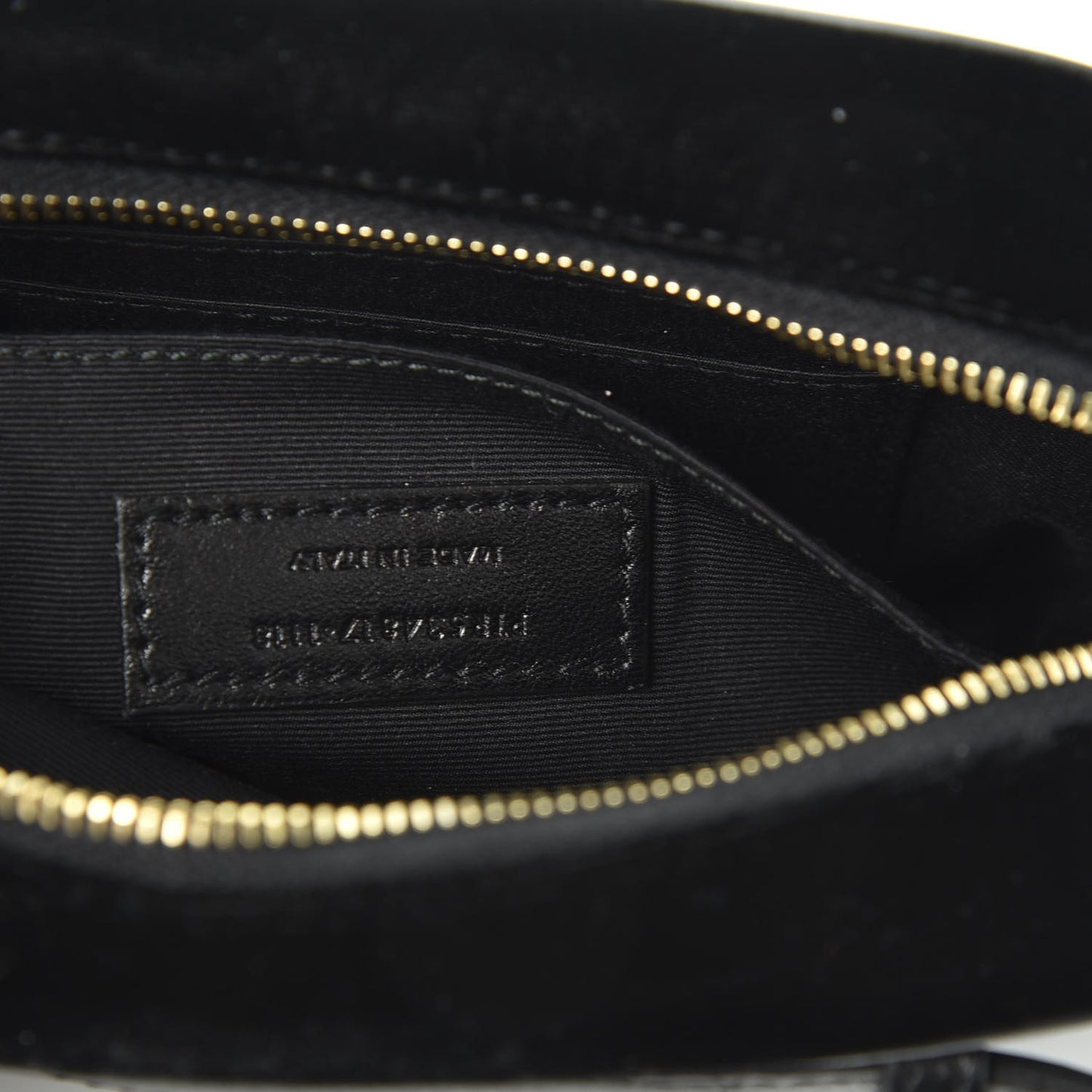 Velour Matelasse Monogram Lou Belt Bag Black