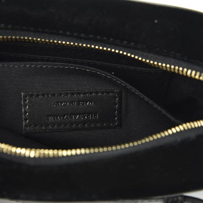 Saint Laurent Velour Matelasse Monogram Lou Belt Bag Black 8 of 9