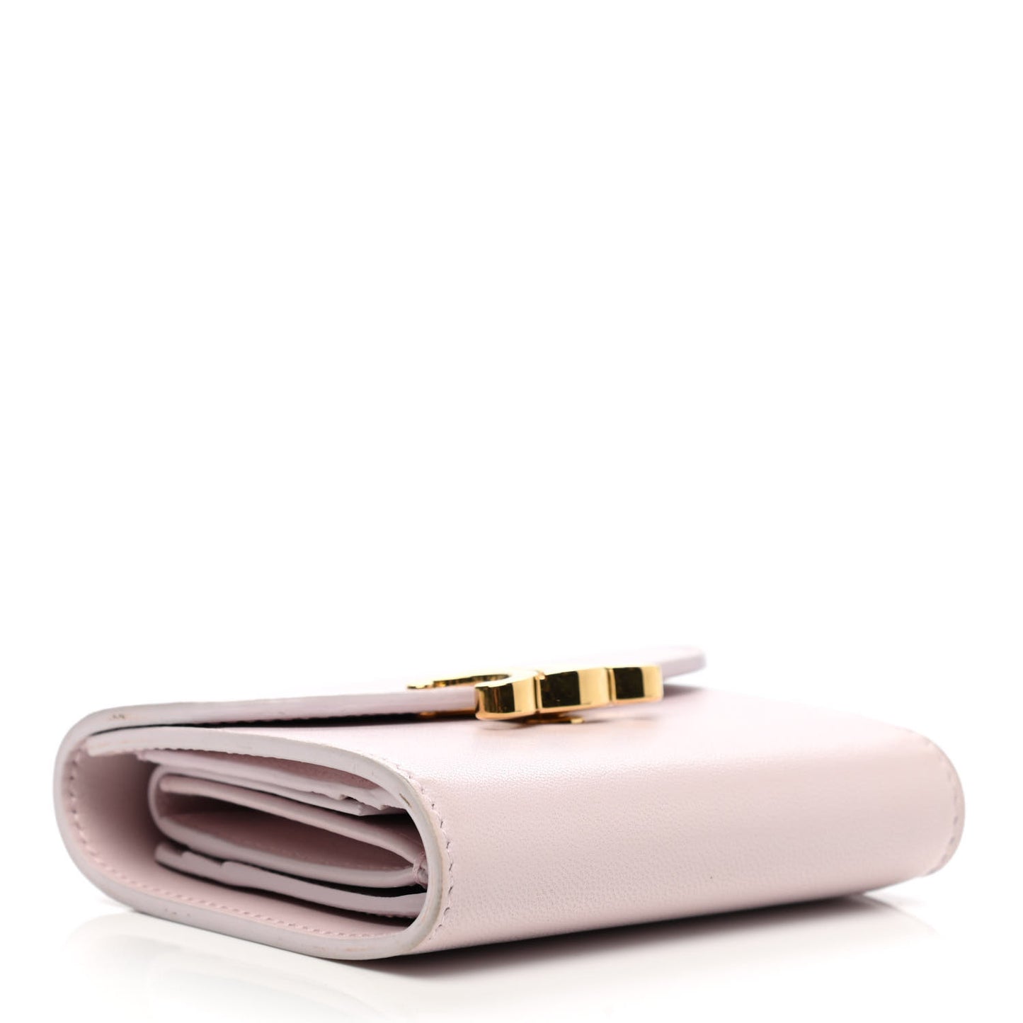 Shiny Smooth Lambskin Small Triomphe Wallet Vintage Pink