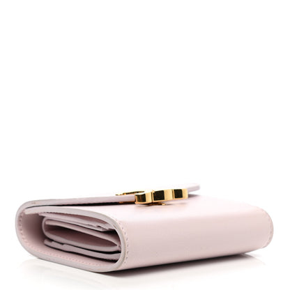 Celine Shiny Smooth Lambskin Small Triomphe Wallet Vintage Pink 4 of 10