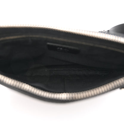 Fendi Vitello Century Bi-Color FF 1974 Embossed Messenger Maya Black 5 of 11