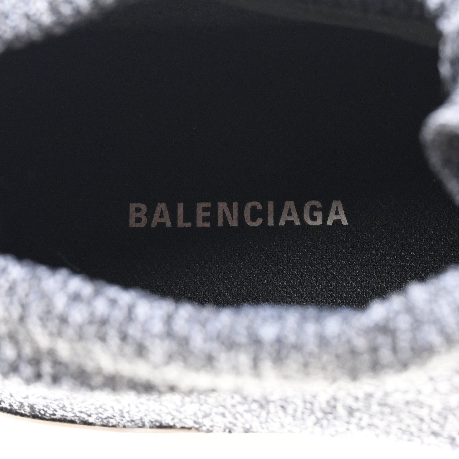 Balenciaga Chine Knit Bi-Color Sole Womens Speed Lace Up Sneakers 40 Black White 7 of 8