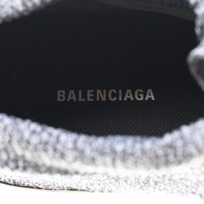 Balenciaga Chine Knit Bi-Color Sole Womens Speed Lace Up Sneakers 40 Black White 7 of 8