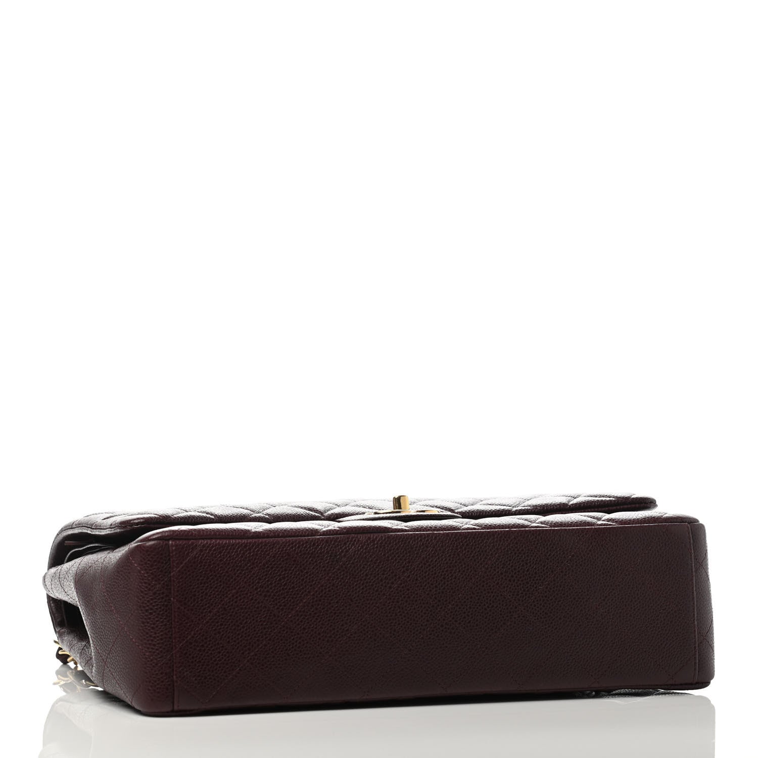 Chanel Caviar Quilted Maxi Double Flap Burgundy 3 of 4
