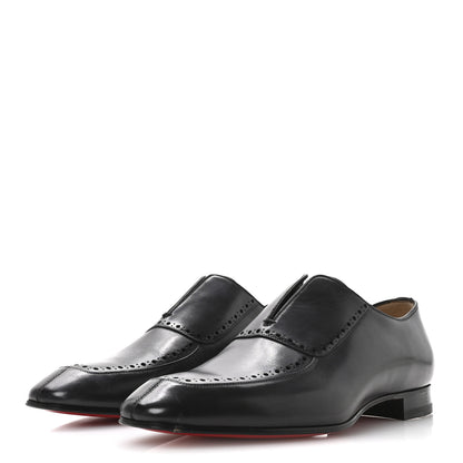 Christian Louboutin Calfskin Mens Lafitte On Flat Loafers 42 Black 4 of 10