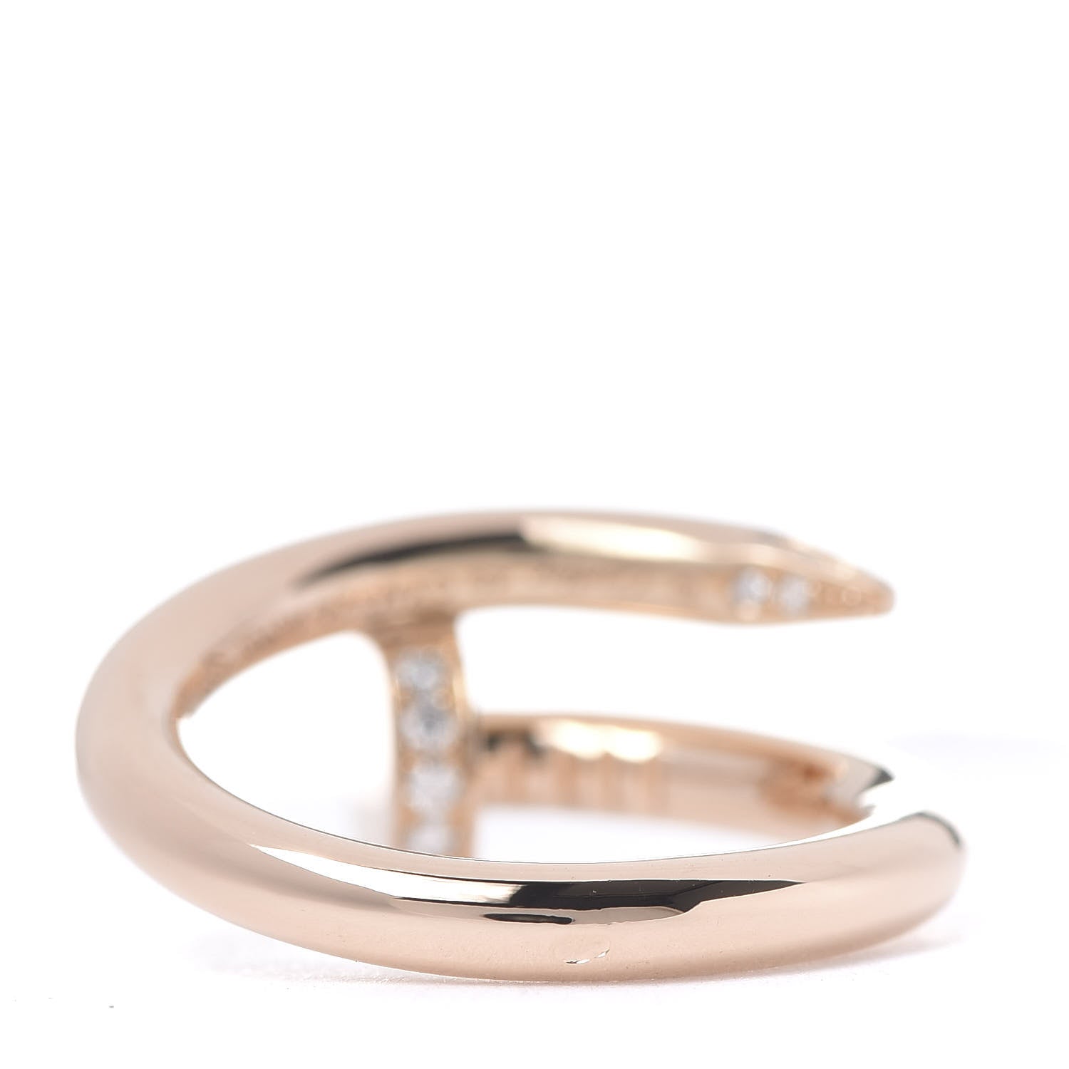 Cartier 18K Pink Gold Diamond Juste Un Clou Ring 49 4.75 3 of 6