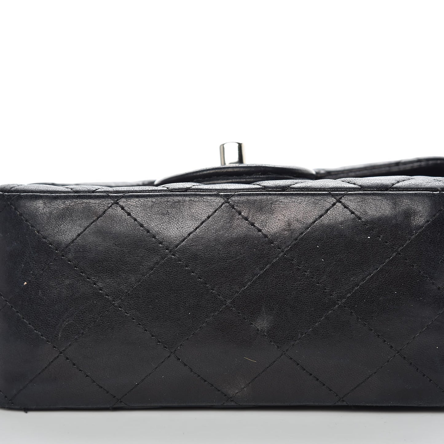 Lambskin Quilted Mini Square Flap Black