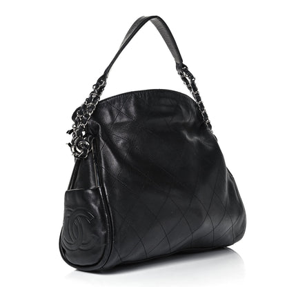 Chanel Lambskin Stitched Medium Ultimate Soft Tote Black 3 of 10