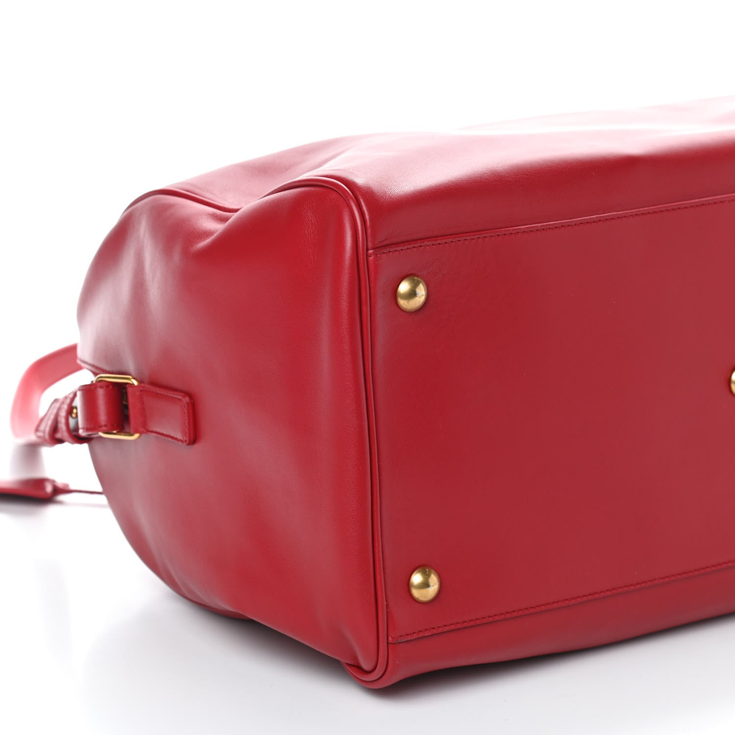 Saint Laurent Calfskin Classic Duffle 12 Bag Red 8 of 9