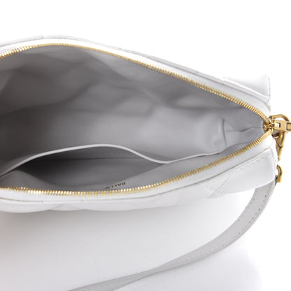 Balenciaga Nappa Calfskin Quilted Touch B Camera Shoulder Bag White 5 of 11