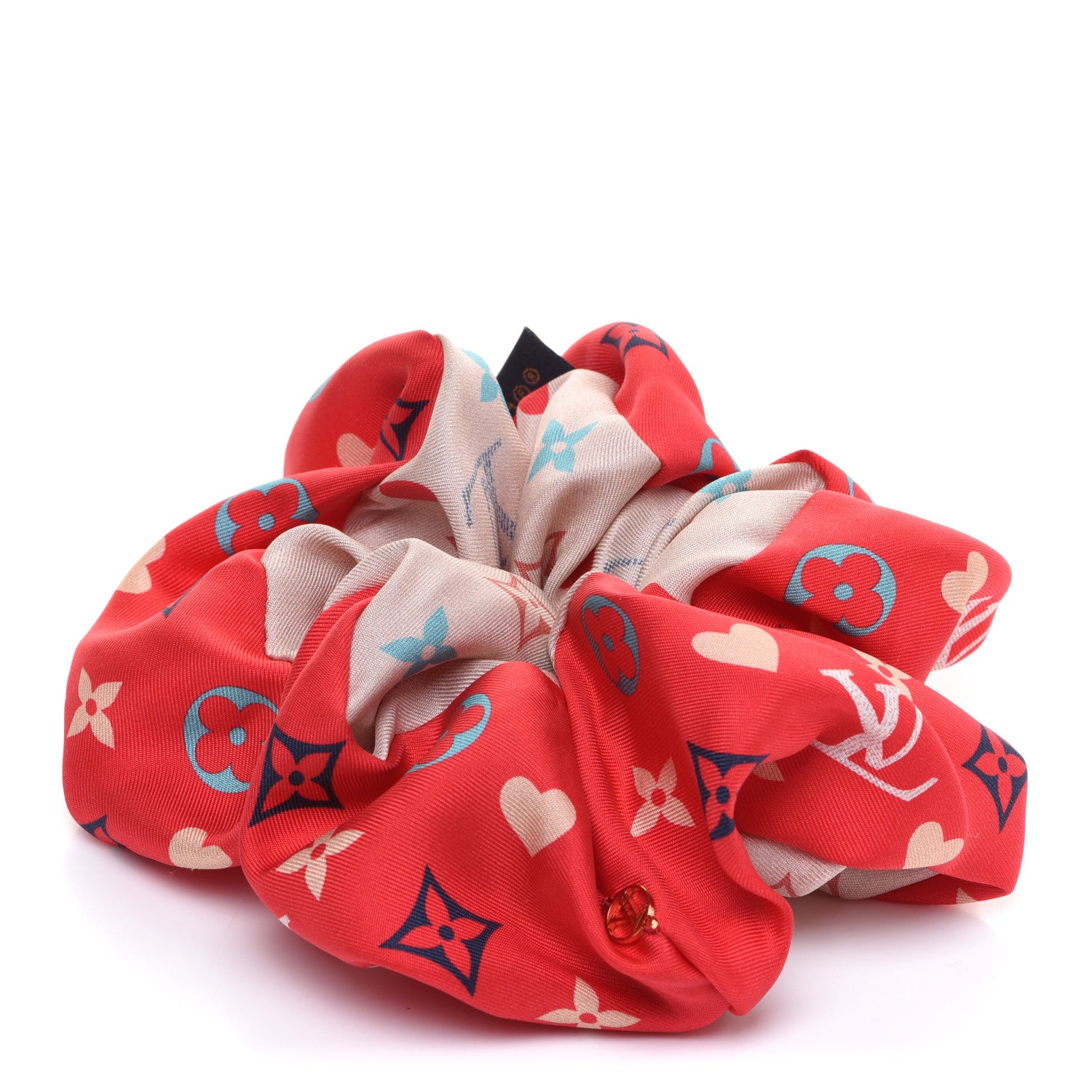 Louis Vuitton Silk Game On Chouchou Trop Chou Scrunchie Red 1 of 6