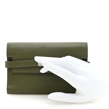 Hermes Chevre Mysore Kelly Medium Wallet Vert Veronese 2 of 9