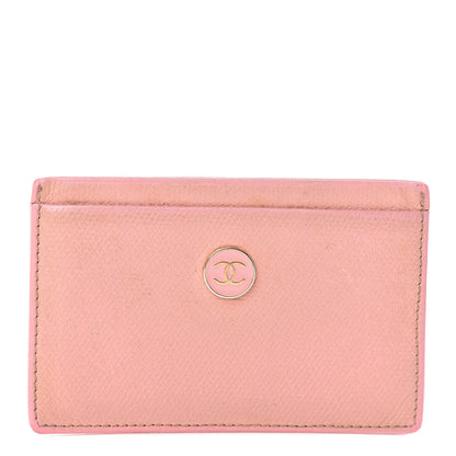 Chanel Calfskin CC Button Card Holder Case Pink 1 of 9