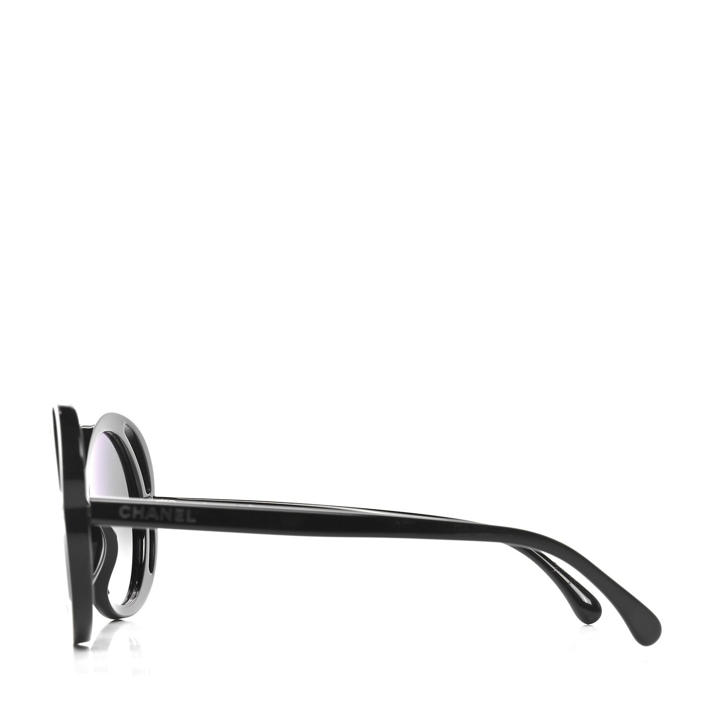 Acetate Round Sunglasses 71572A Black