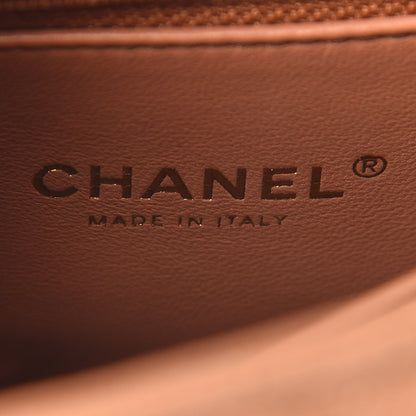 Chanel Caviar Quilted Lizard Embossed Mini Coco Handle Flap Brown 5 of 9