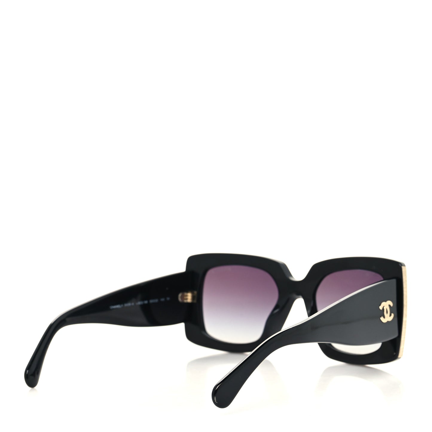 Acetate Rectangle Sunglasses 5435-A Black