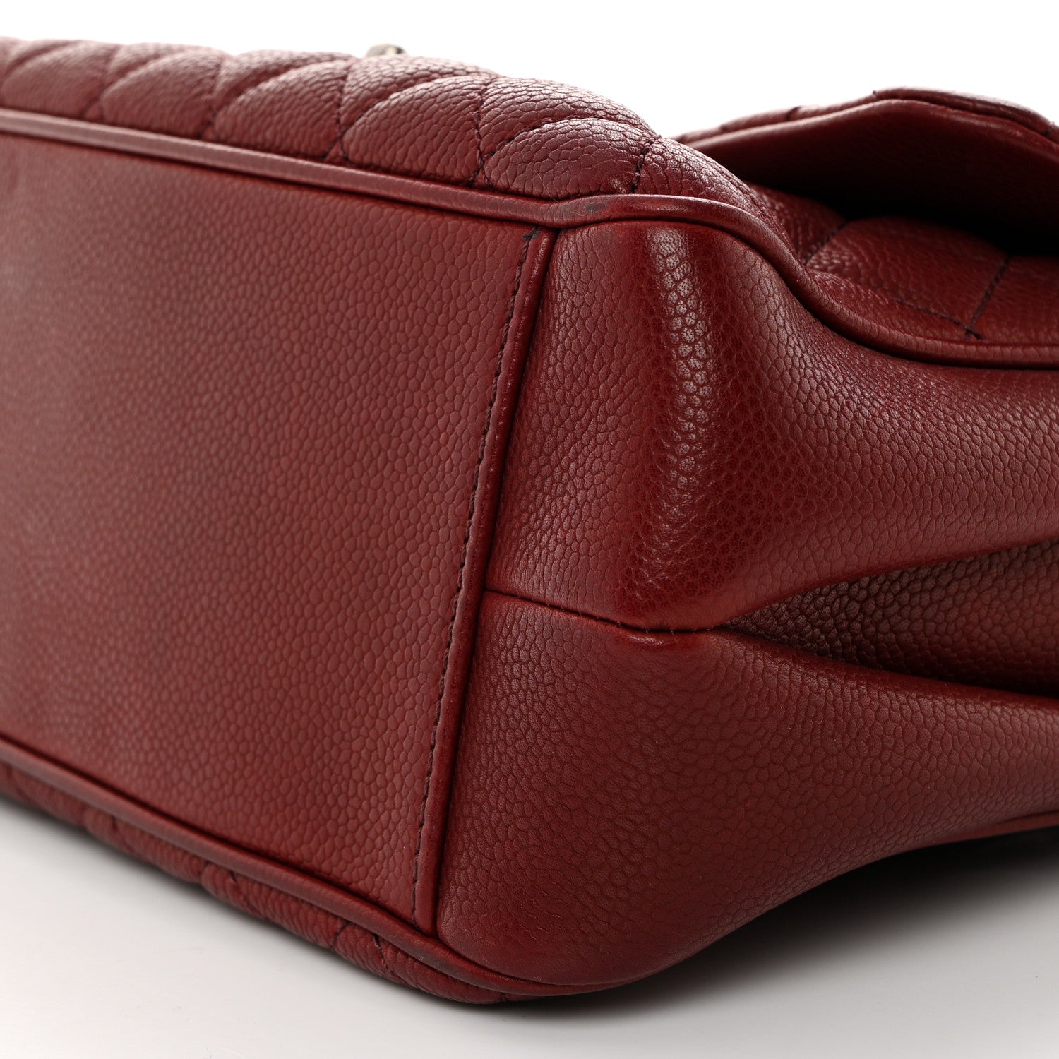 Chanel Caviar Quilted Medium Rock In Rome Single Flap Burgundy 10 of 10