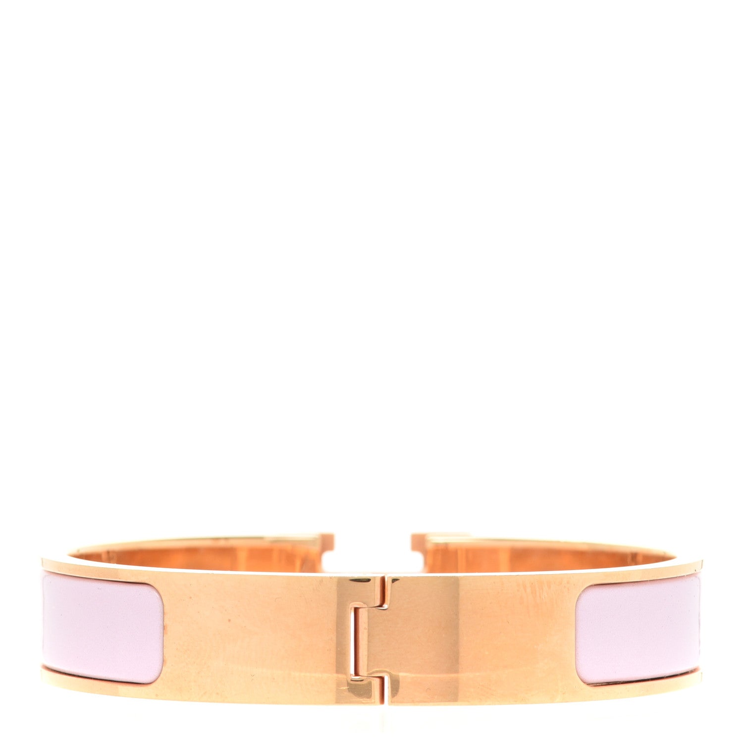 Hermes Enamel Narrow Clic Clac H Bracelet PM Rose Dragee 3 of 6