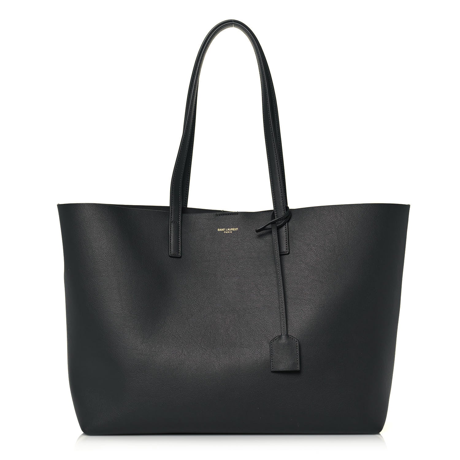 Saint Laurent Calfskin Large Shopping Tote Storm 3 of 14