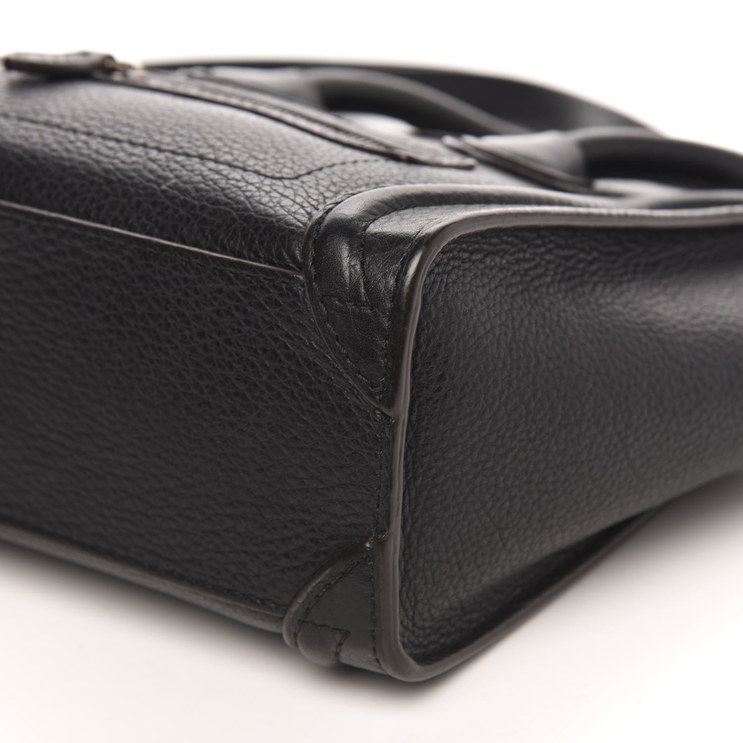 Celine Drummed Calfskin Nano Luggage Black 9 of 9