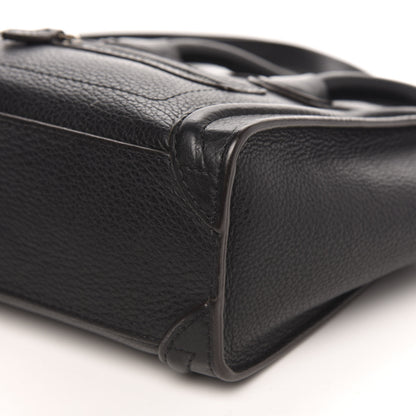 Celine Drummed Calfskin Nano Luggage Black 9 of 9