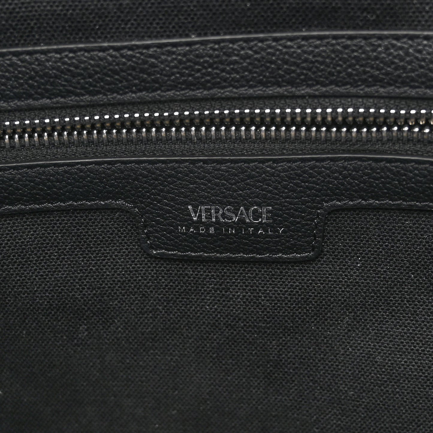 Canvas Calfskin Large La Medusa Tote Bag Black