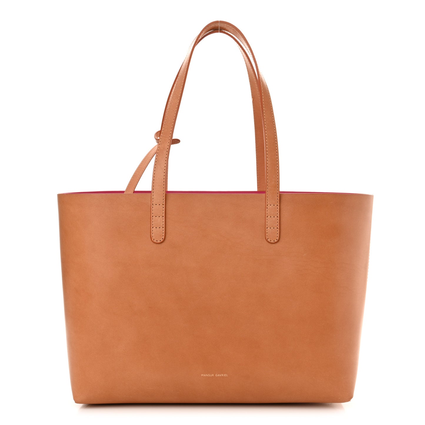 Calfskin Small Shopping Tote Cammello Dolly