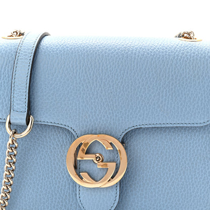 Gucci Dollar Calfskin Small Interlocking G Shoulder Bag Mineral Blue 8 of 11
