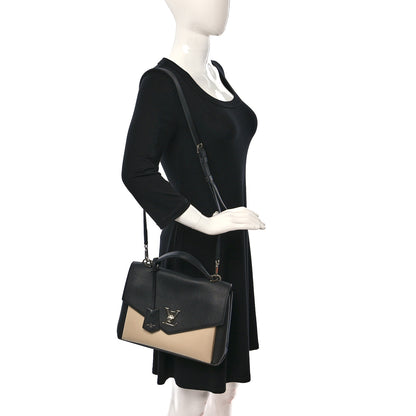 Louis Vuitton Soft Calfskin My Lockme Top Handle Vanille Black 2 of 8