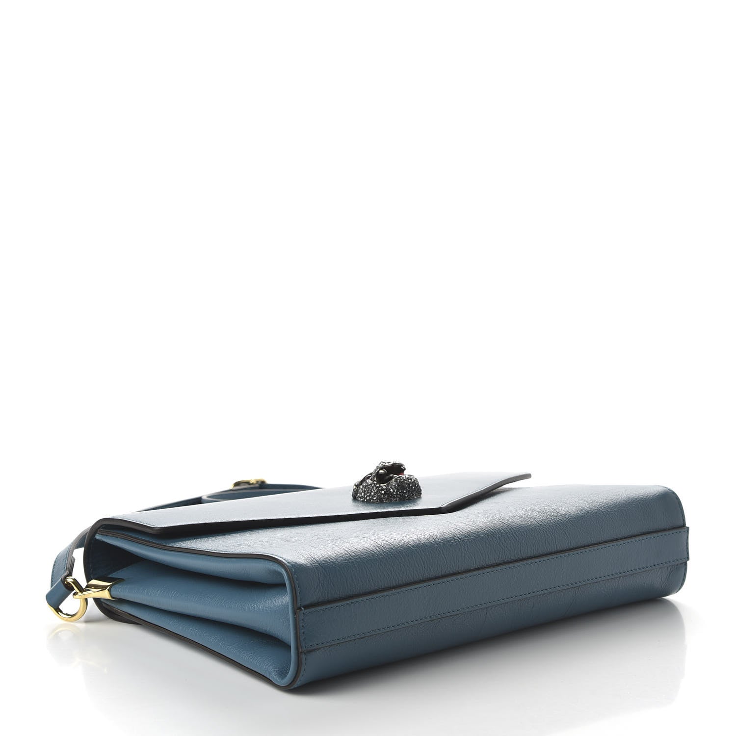 Gucci Calfskin Animalier Medium Shoulder Bag Blue 6 of 19