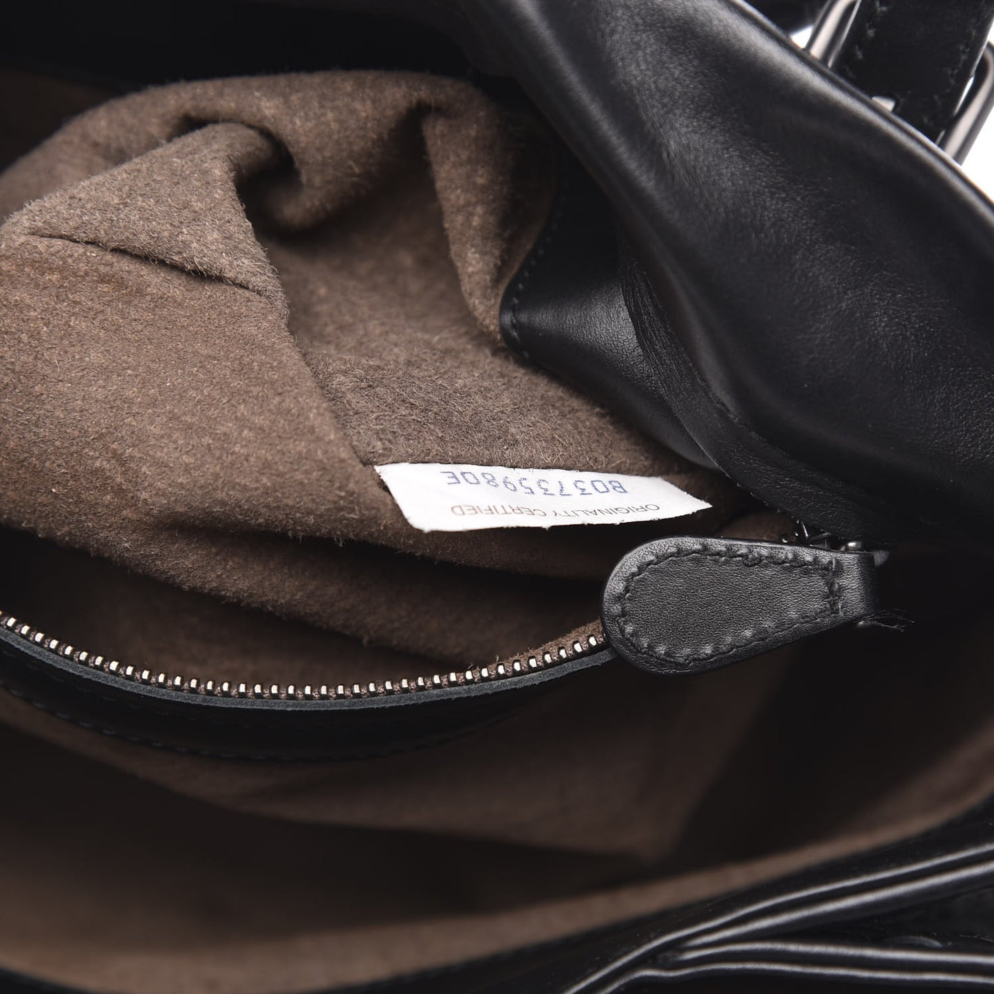 Light Calf Intrecciato Small Roma Black