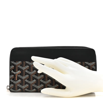 Goyard Goyardine Matignon Zip Around GM Wallet Black 2 of 6