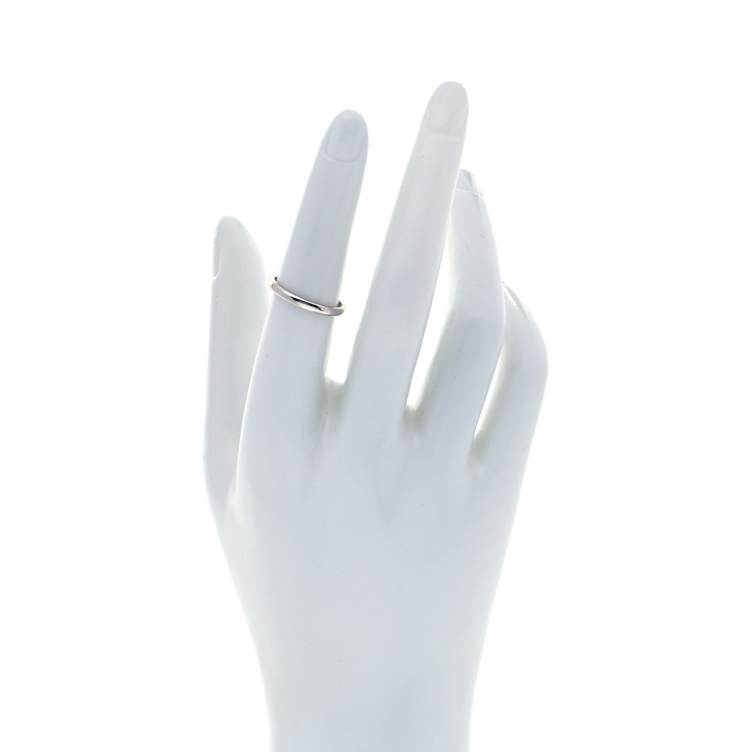 Tiffany Platinum 2mm Classic Wedding Band Ring 53 6.5 2 of 5