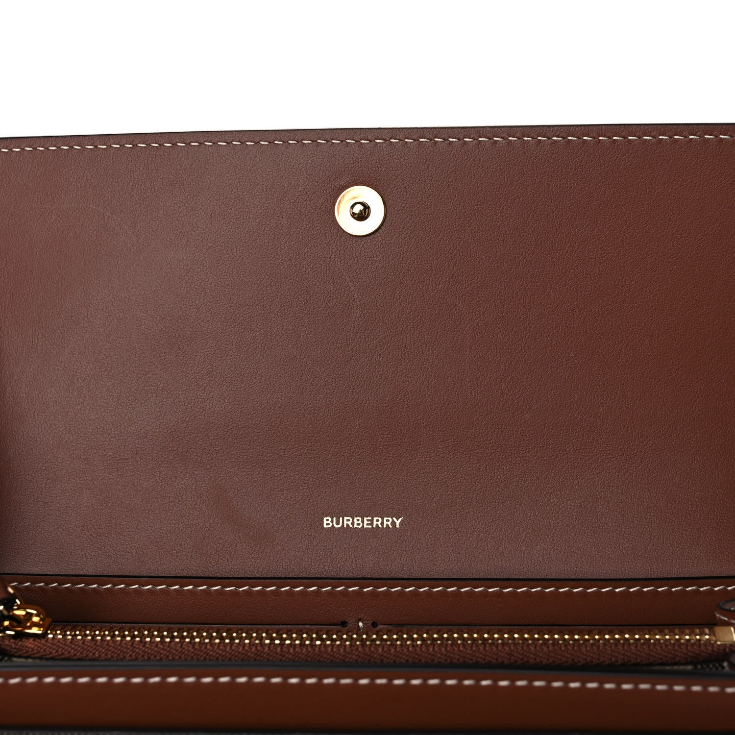 Burberry Vintage Check Grain Calfskin Halton Wallet Tan 12 of 12