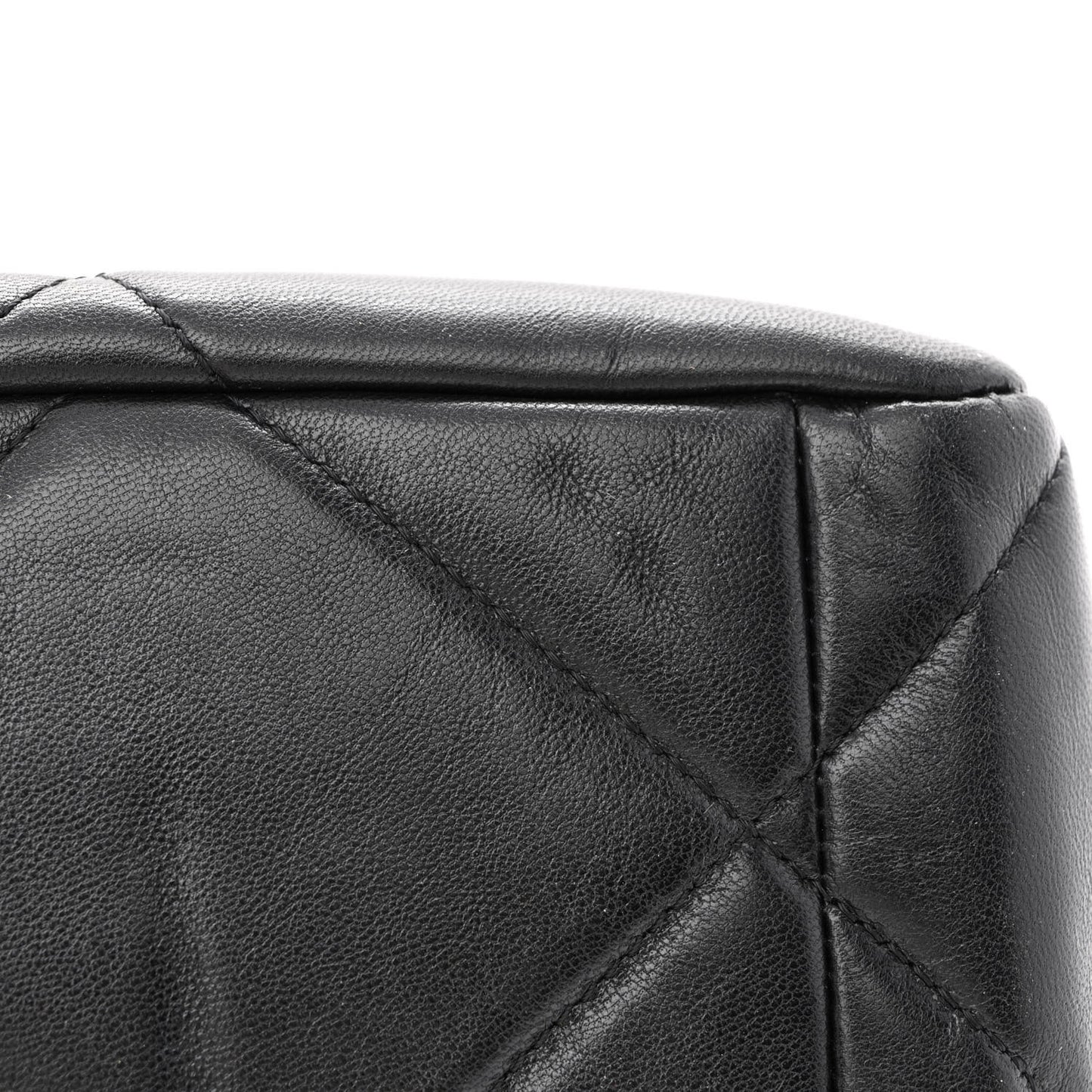 Goatskin Quilted Large Chanel 19 Flap Black