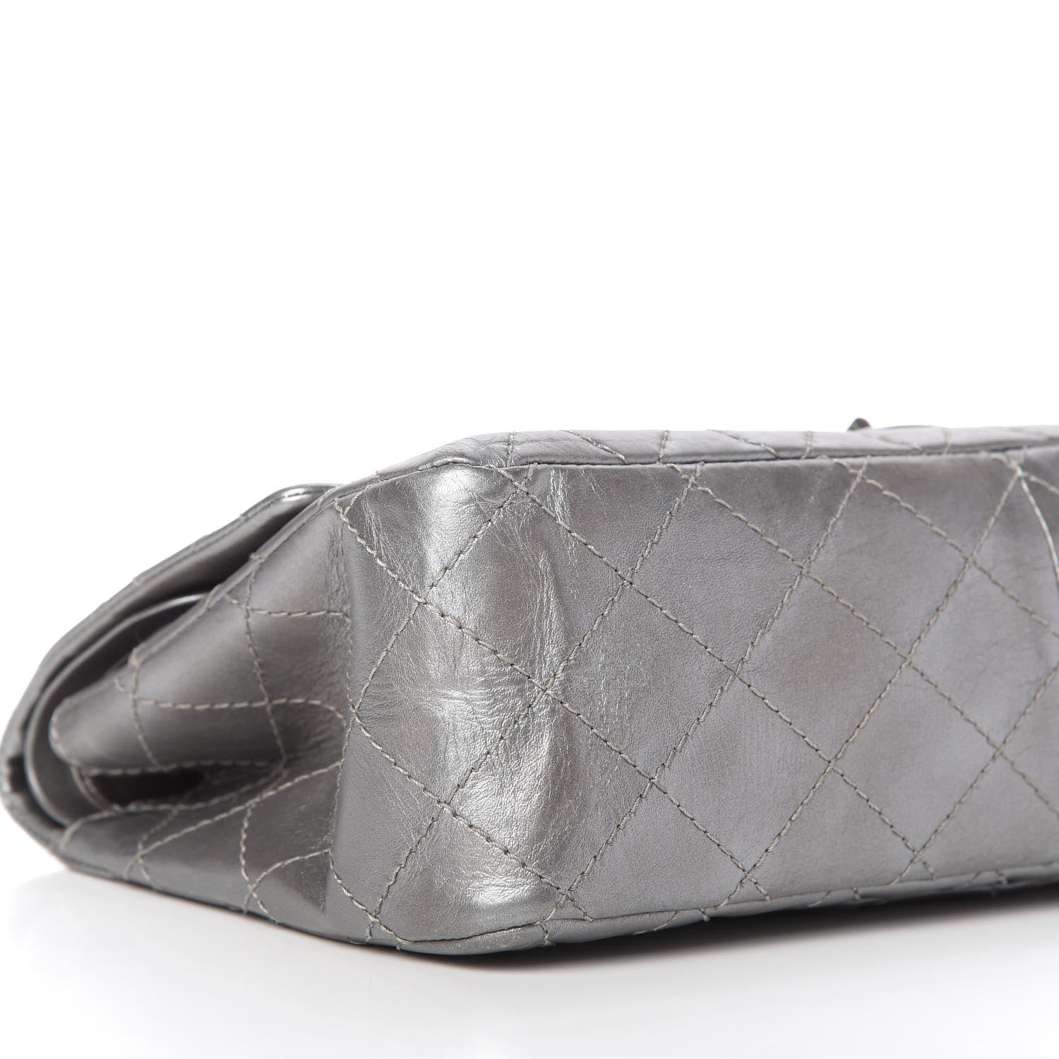 Chanel Metallic Aged Calfskin Quilted 2.55 Reissue 226 Flap Silver 6 of 11
