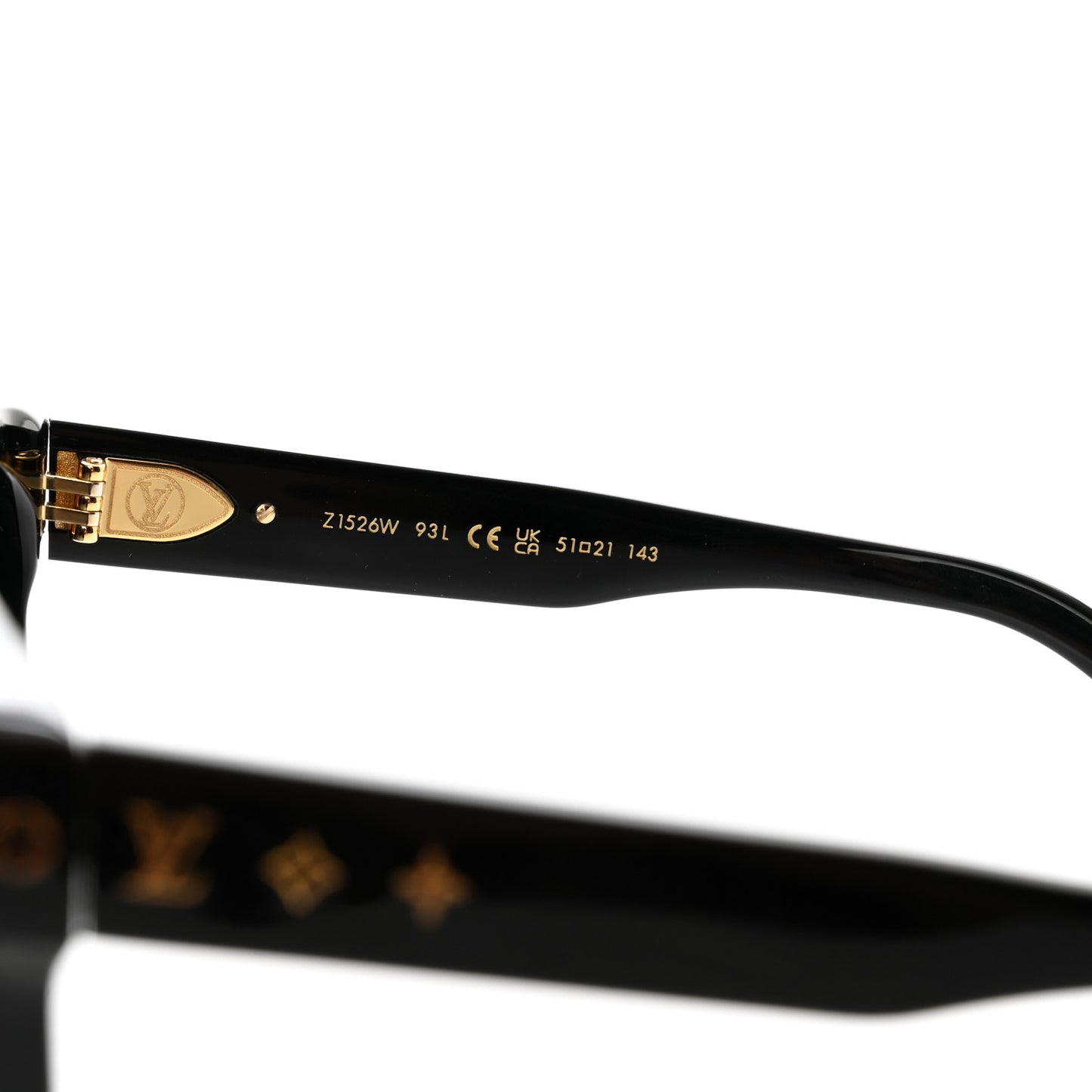 Acetate My Monogram Square Sunglasses Black