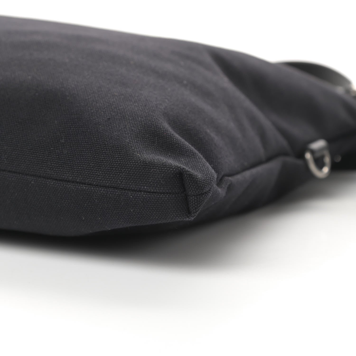 Saint Laurent Canvas Calfskin Belted Flat Messenger Bag Black 10 of 11