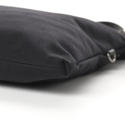 Saint Laurent Canvas Calfskin Belted Flat Messenger Bag Black 10 of 11
