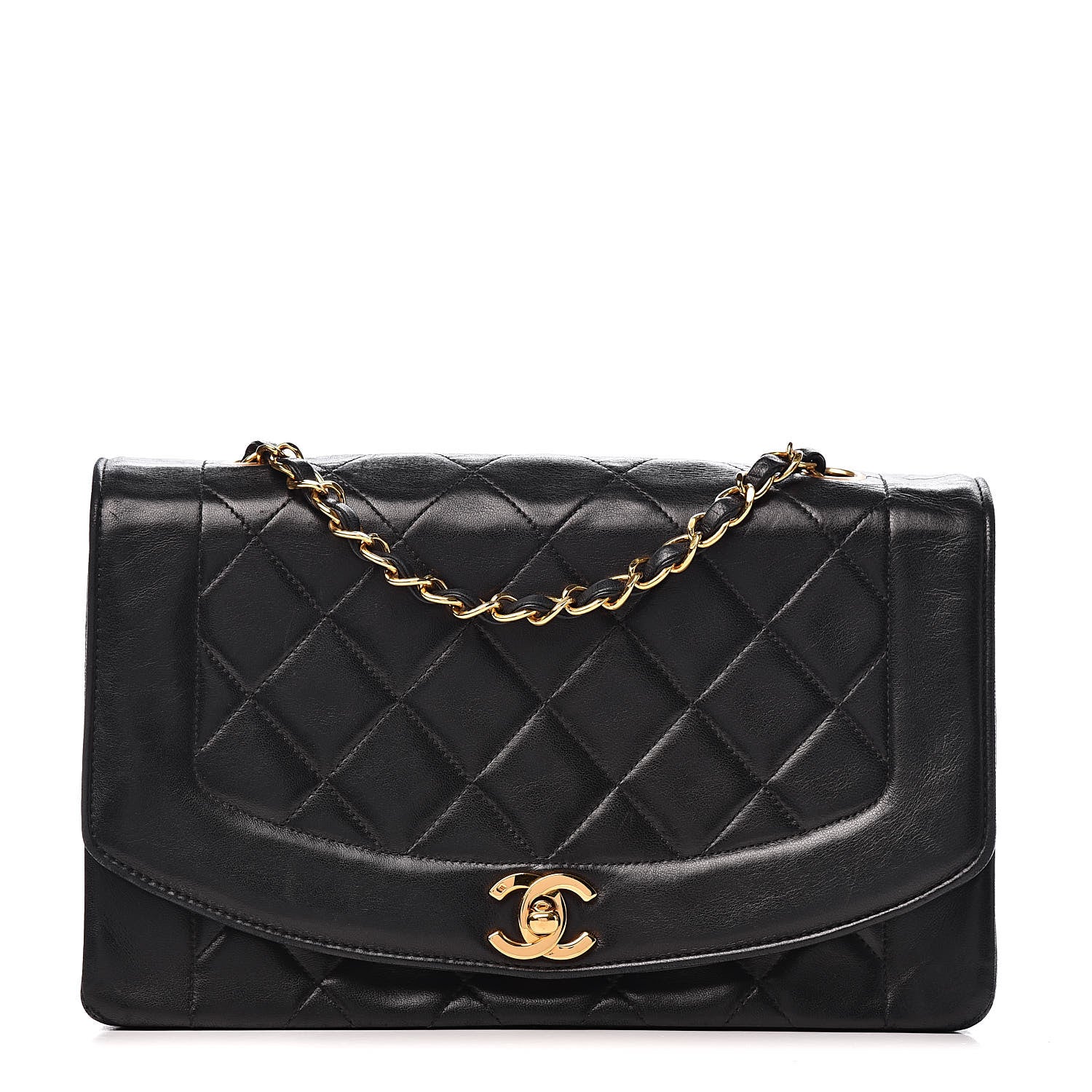 Chanel Lambskin Quilted Medium Single Flap Black 1 of 14