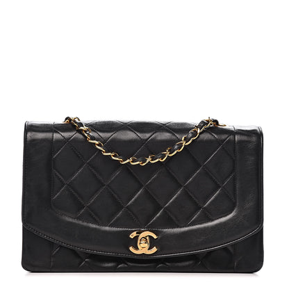Chanel Lambskin Quilted Medium Single Flap Black 1 of 14
