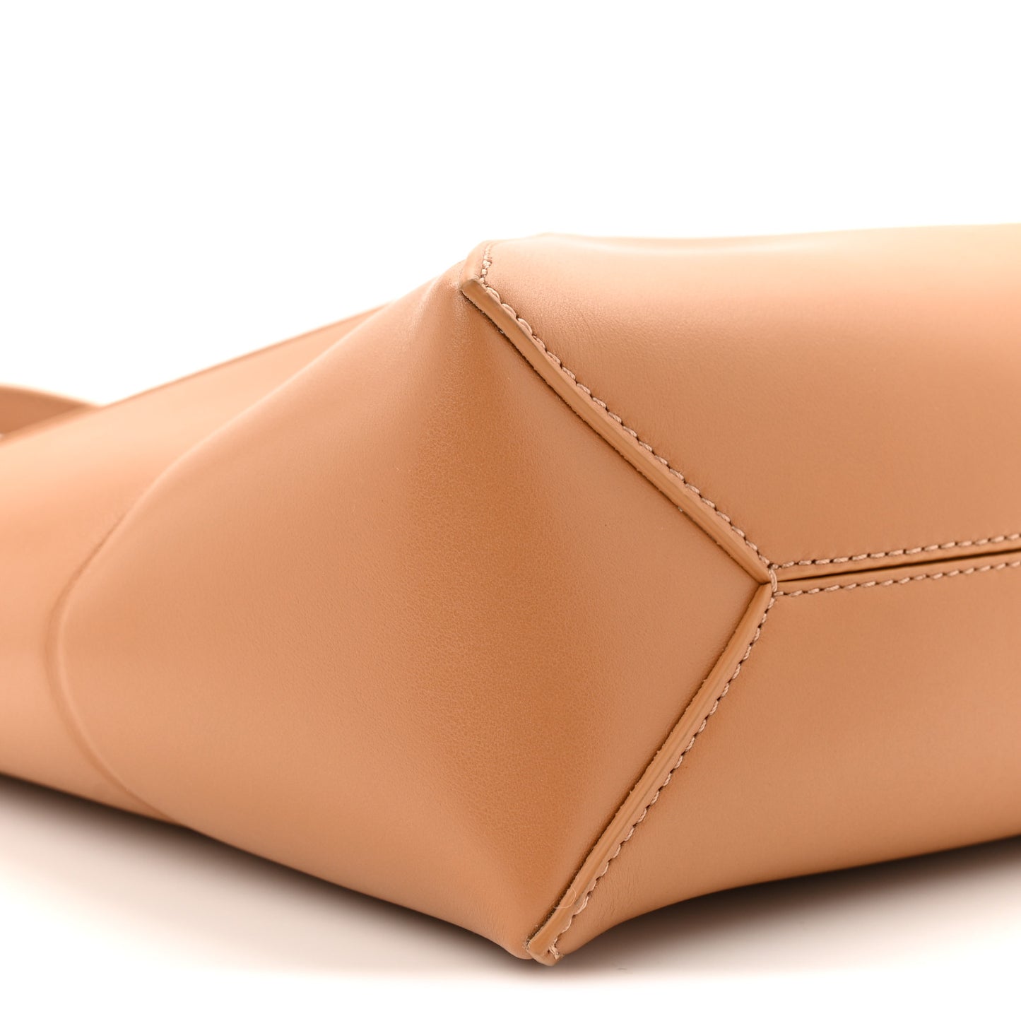 Shiny Calfskin Mini Puzzle Fold Tote Warm Desert