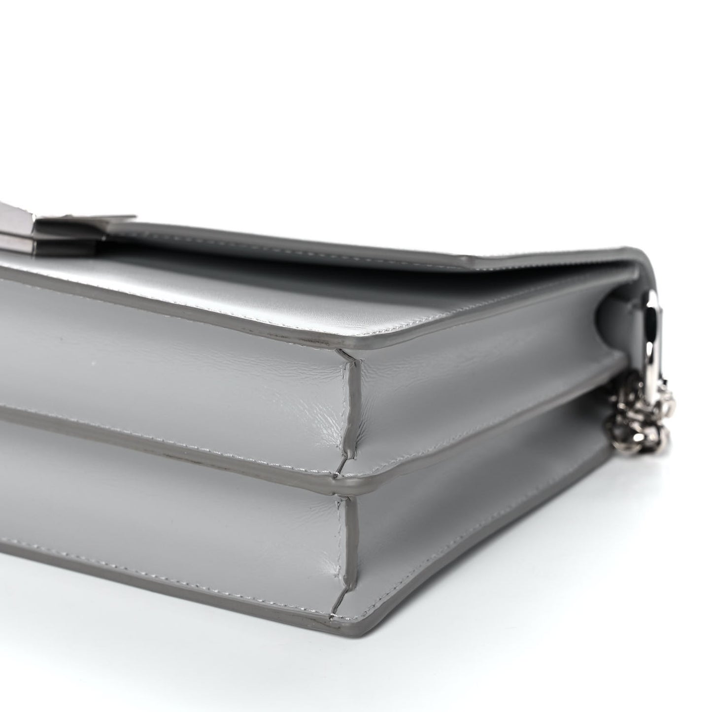 Calfskin Medium 4G Chain Shoulder Bag Cloud Grey