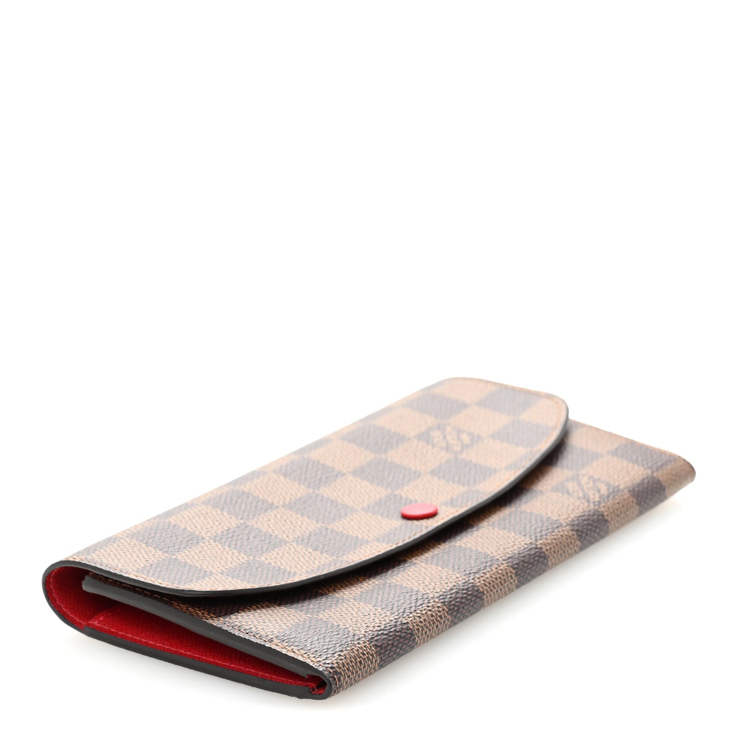 Damier Ebene Emilie Wallet Red