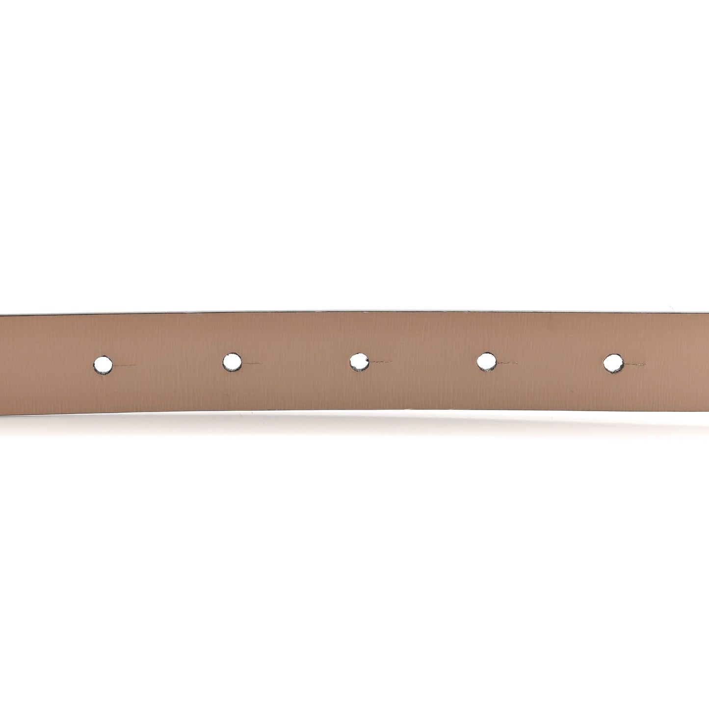Glossy Calfskin VLogo Reversible 20mm Belt 80 32 Light Ivory Rose Cannelle