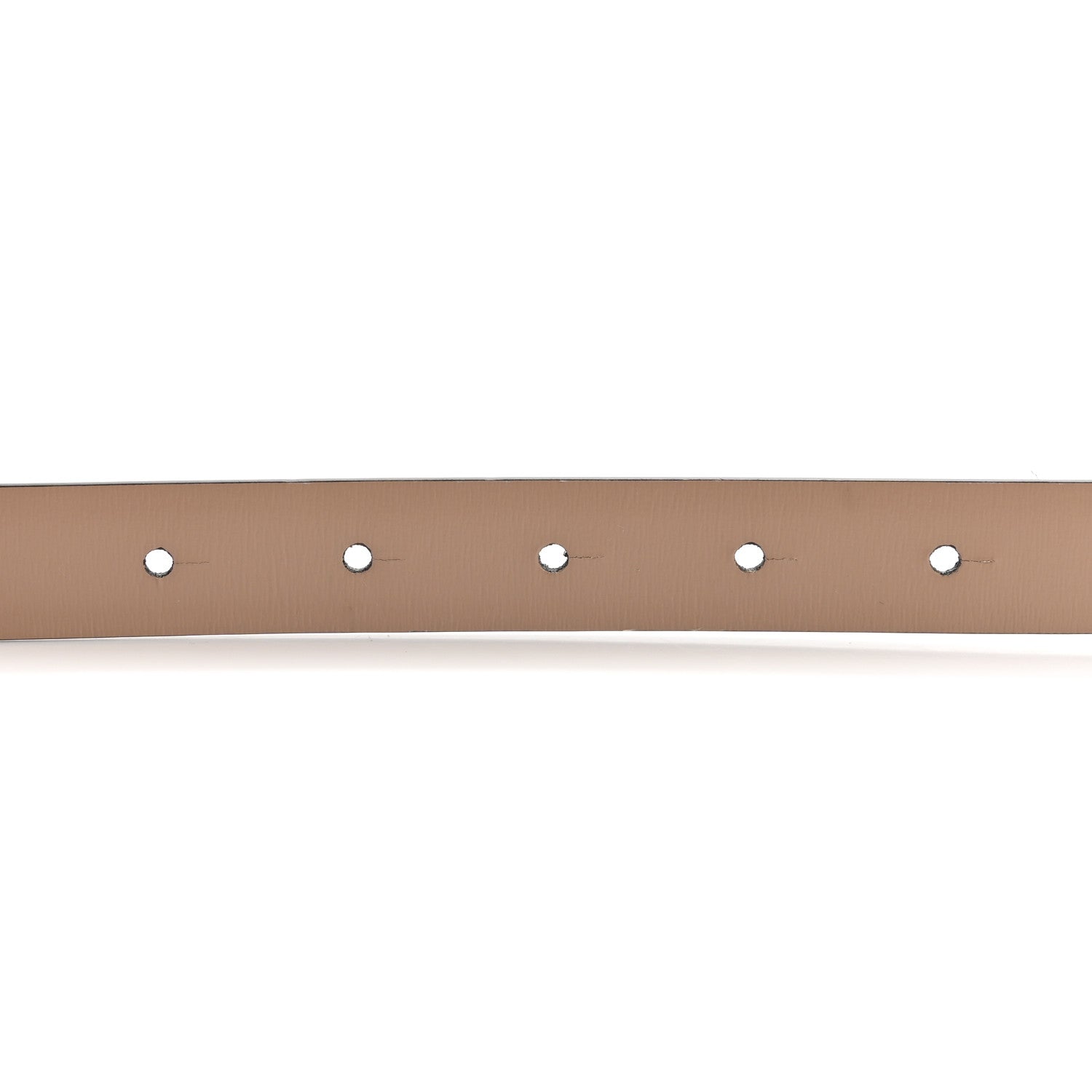 Valentino Garavani Glossy Calfskin VLogo Reversible 20mm Belt 80 32 Light Ivory Rose Cannelle 3 of 7