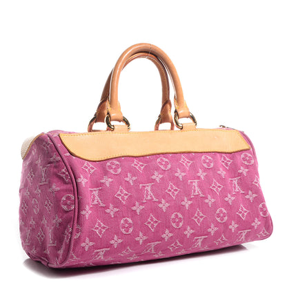 Louis Vuitton Monogram Denim Neo Speedy Fuchsia 3 of 7
