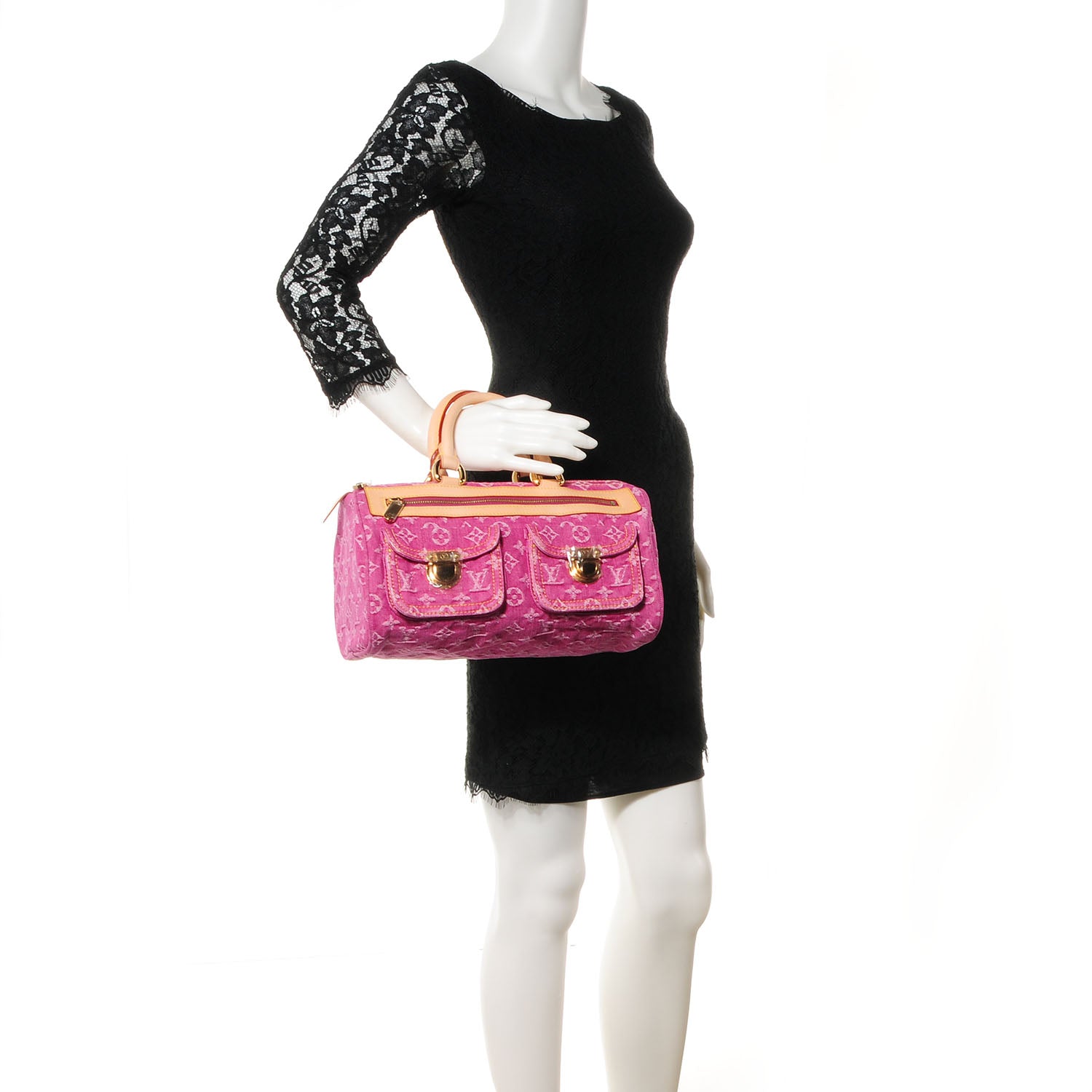 Louis Vuitton Monogram Denim Neo Speedy Fuchsia 2 of 7